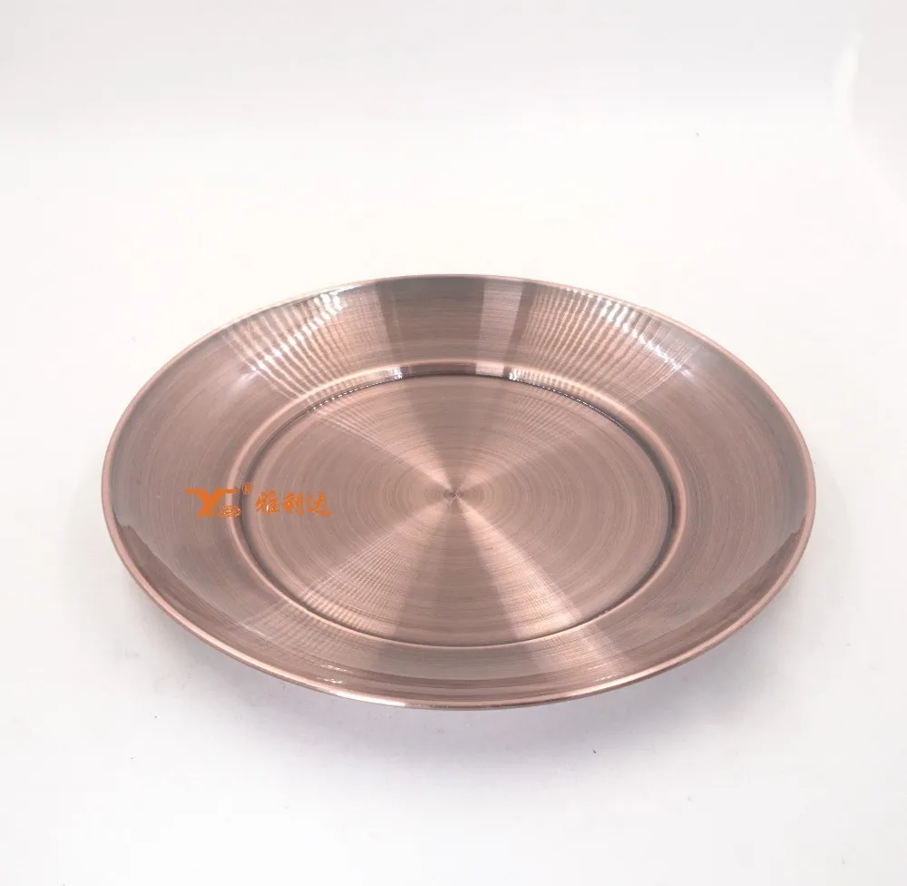 Family Stainless Steel Plate Chargers Wedding Decorative Metal Charger