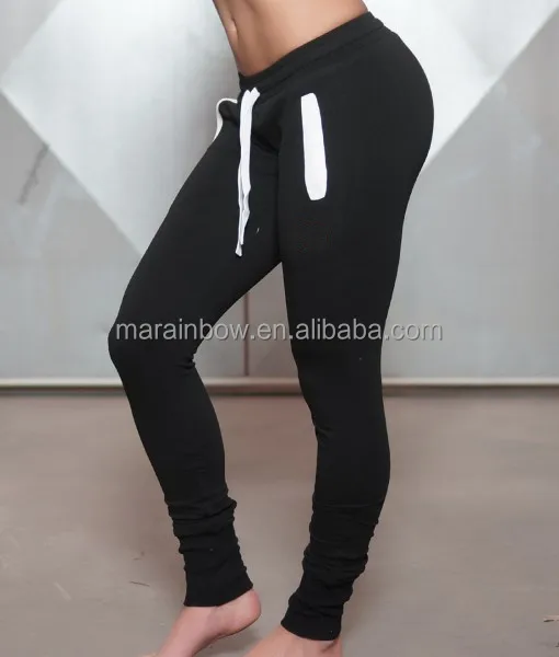 black tapered joggers