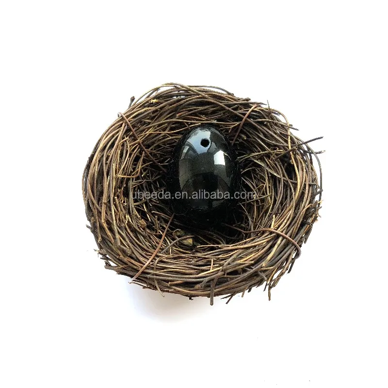 
Hot sale polished energy balance black obsidian jade yoni eggs 