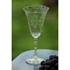 Vintage Etched Wine Glasses Tall Etched Etched Stem Wine glasses