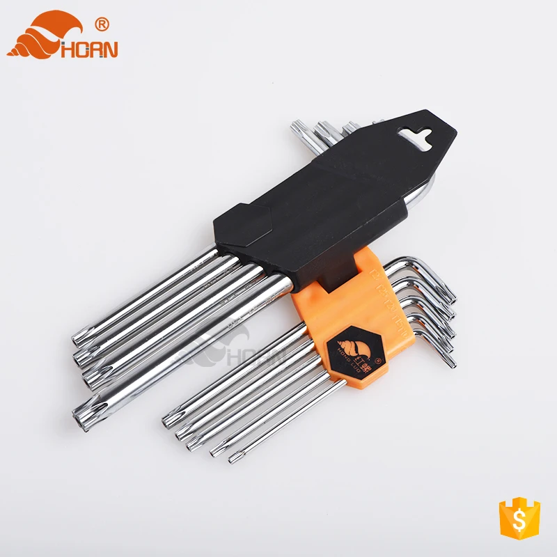 9pc Offset Torx Star With Holes Security Key screwdrivers Set,
