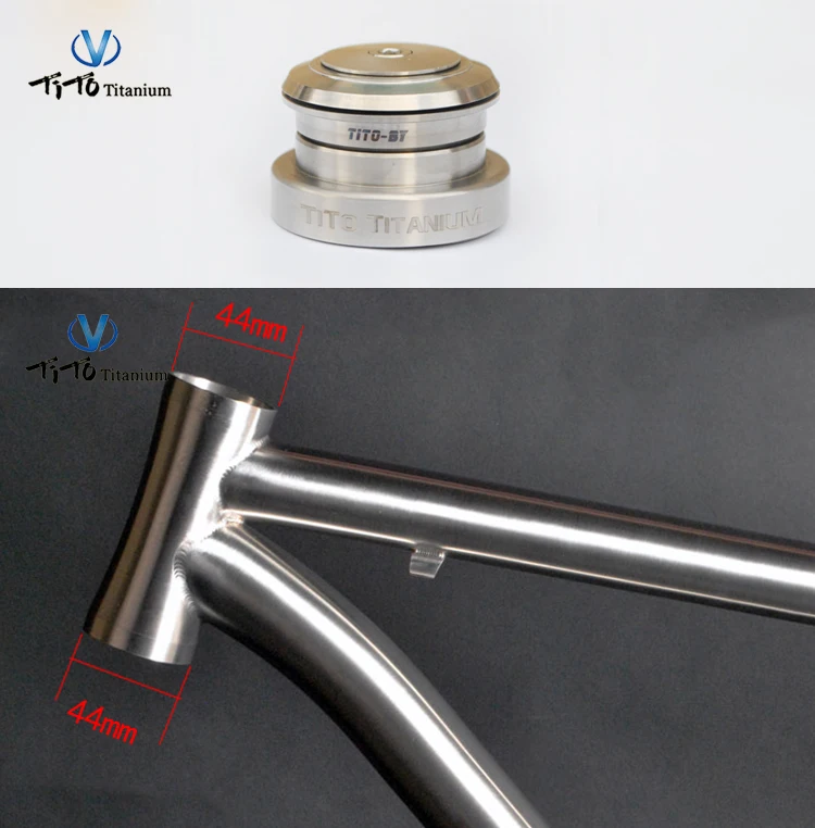 TiTo manufacturer titanium alloy headset MTB road bike titanium bicycle parts cycling headsets 34mm/44mm/taper headset