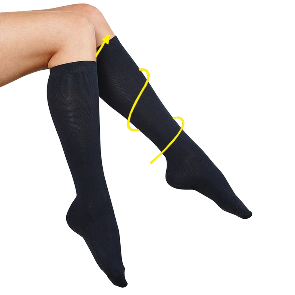 Elastic Medical Gel Anti Slip Stocking Product Type Thigh High Body ...