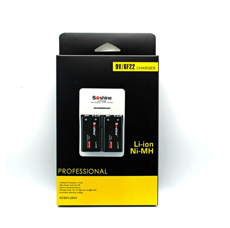 Soshine V1(Ni) 9V Li-ion Ni-MH Rechargeable battery charger