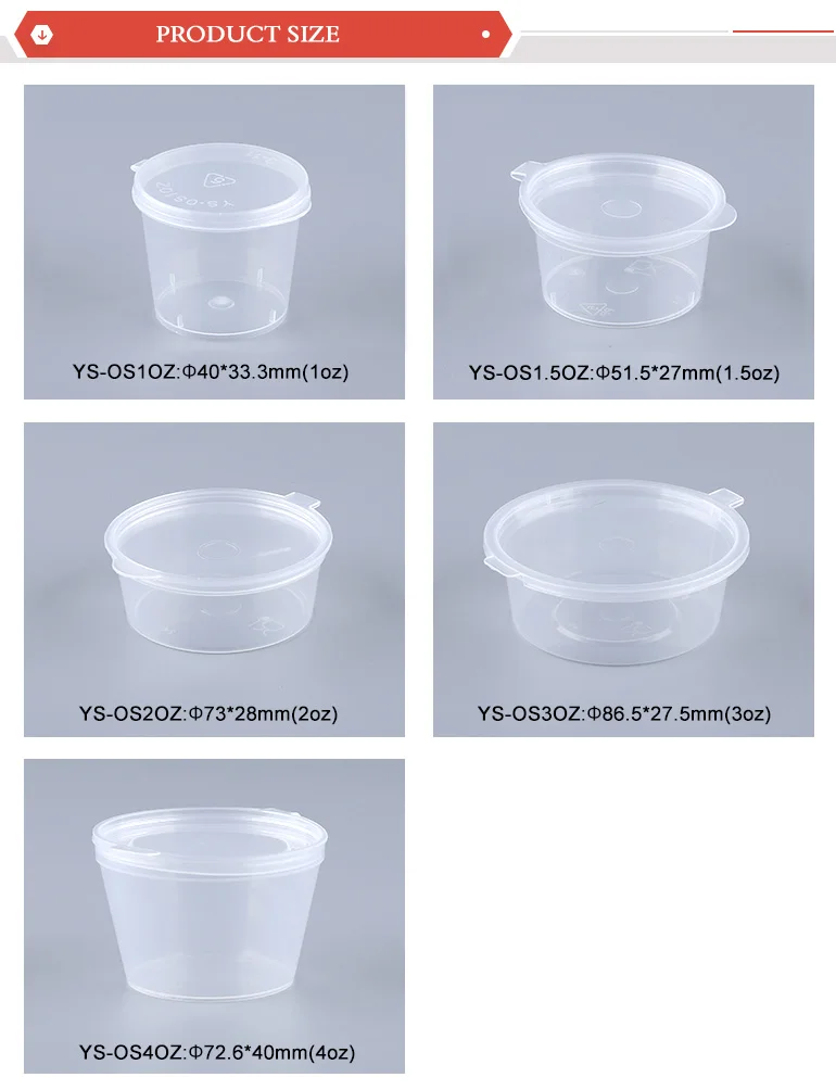 Clear 2oz Disposable Plastic Sauce Cup Pp With Hinged Lid Buy Sauce