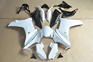 Wotefusi Brand New Motorcycle ABS Plastic Unpainted Polished Needed Injection Mold Bodywork Fairing Kit Set For Honda CBR600F 2011 White Base Color
