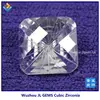 Semiprecious Synthetic Gemstone White Square Shape zircon gems