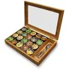 Bamboo Keurig K-Cup or Nespresso Vertuoline Organizer/Display Box with Accessory Section