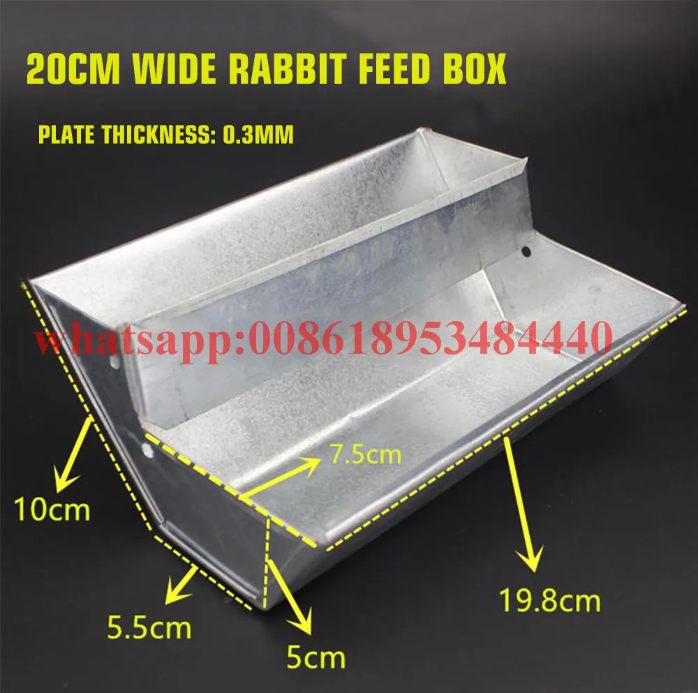 Hot Sale Rabbit Food Feeder Automatic Rabbit Metal Feeder 20cm Long