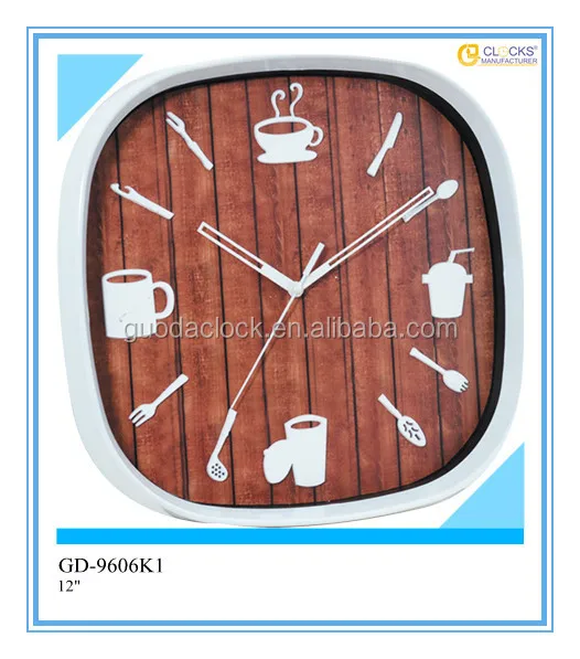 New Item Hot Sell Kitchen Room Square Promotion Wall Clock Buy