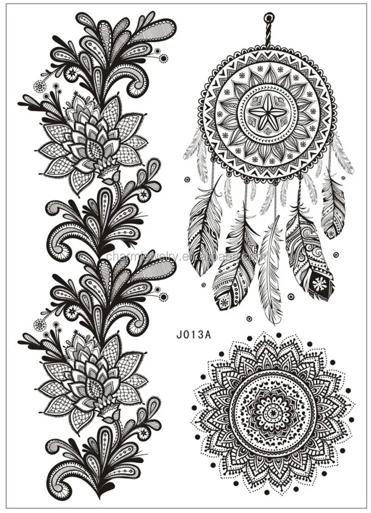 flas waterproof temporary lace tattoo black women henna j013a flas waterproof temporary lace tattoo black women henna j013a