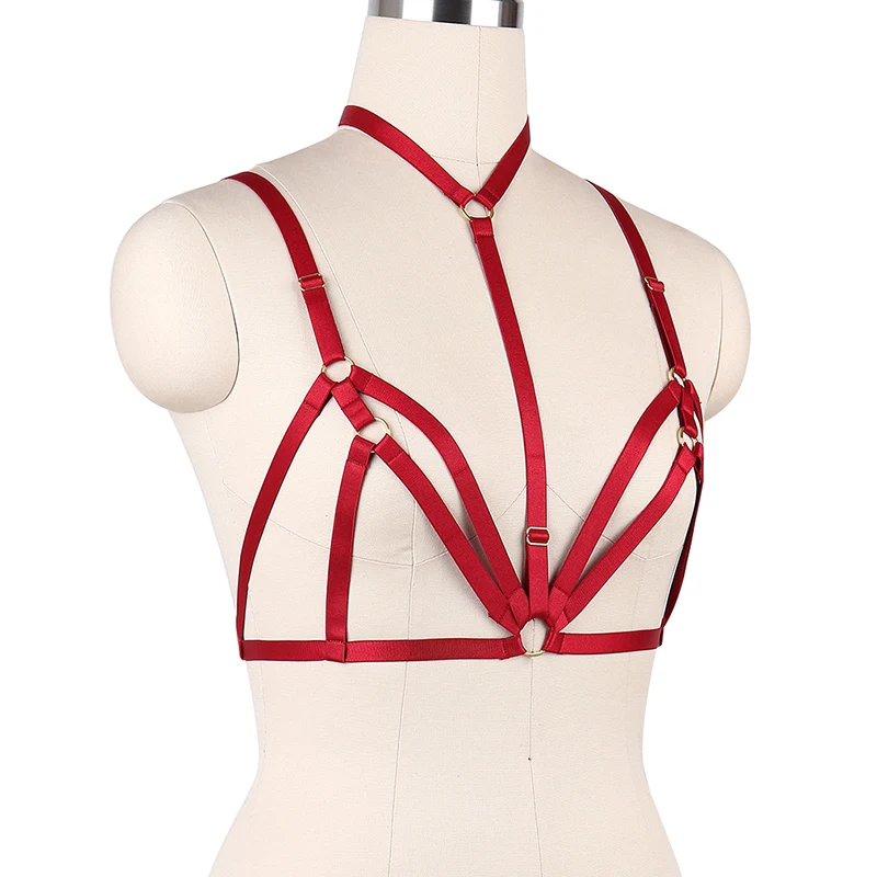 sexy fashion lingerie harness cage bra 90s cupl