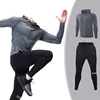 OEM Custom Polyester Spandex Slim Fit Breathable Running Training Sport Gym Jackets& Joggers Tracksuit