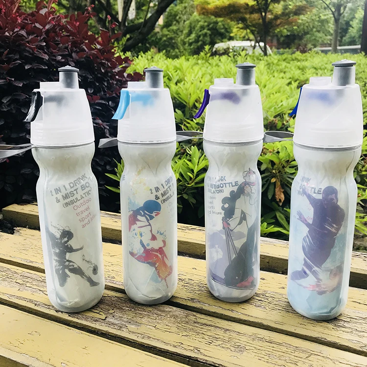 Gym Spray Chin Rest Water Bottle Bpa Free Sports Spray Water Cup For