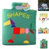 Puzzle shape game baby toy development Books Learning and education book cloth infant interest training