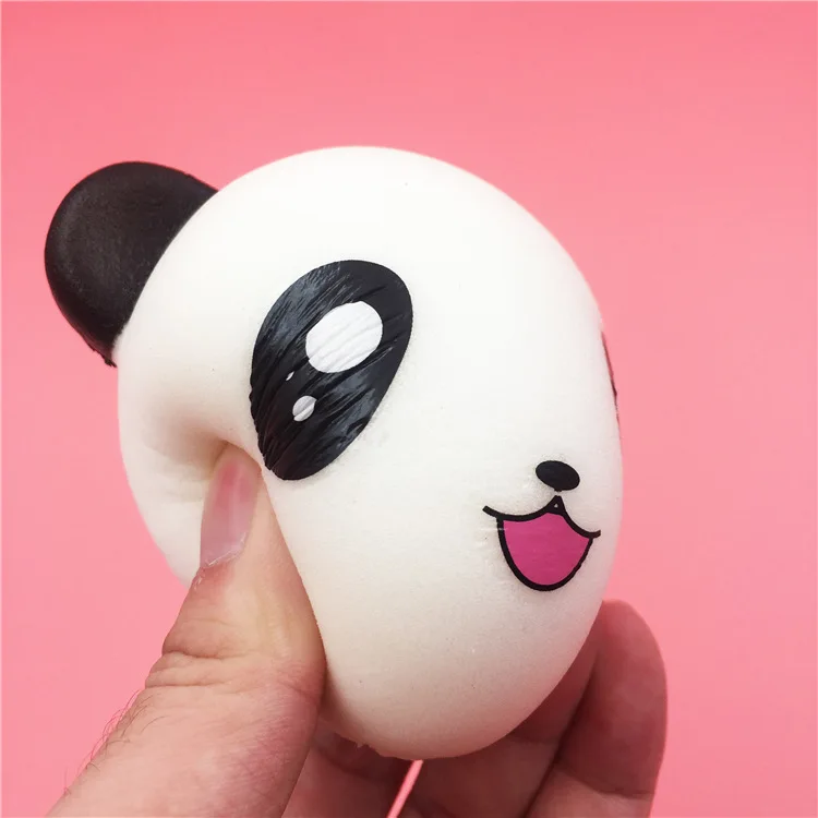 China Factory Supplier High Quality Soft Slow Rising Keychain Kids Medium Emoji Steamed Bread Panda Food Squishy Toys