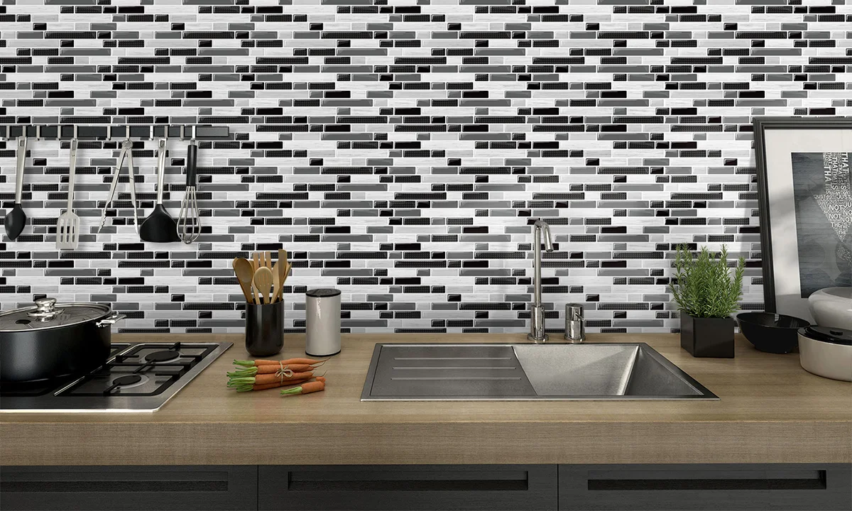 Vinilo Para Pared De Cocina,Perla Blanca,Azulejo De Metro - Buy A
