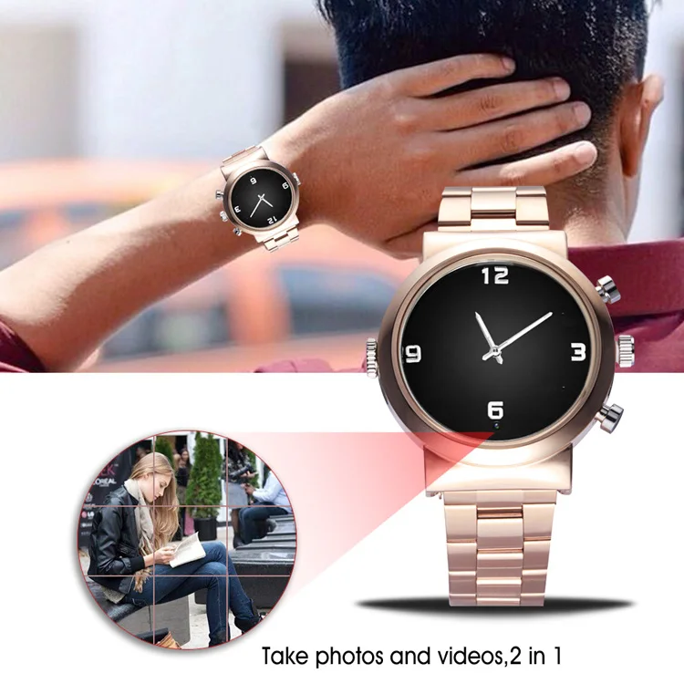 HD Spy Watch Camera 1080P Support card to 64gb hidden wireless cam in watch
