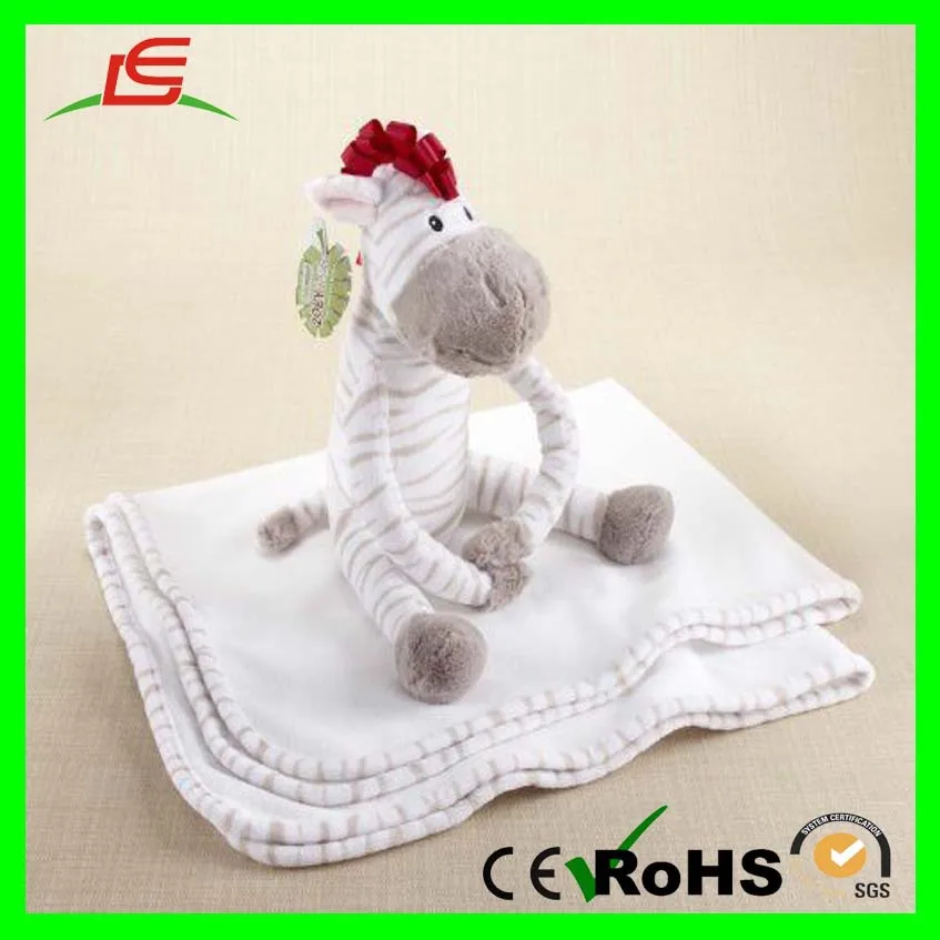 E266 Shenzhen Factory Baby Plush Toy And Blanket Zebra Plush Toy
