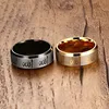 Religious totem ornaments 8 mm stainless steel Allah ring fashion jewelry YSS395
