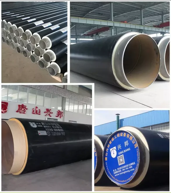 Large Diameter Seamless Carbon Steel Hot Water Pipe With Pu Foam Insulation Coating For Heating