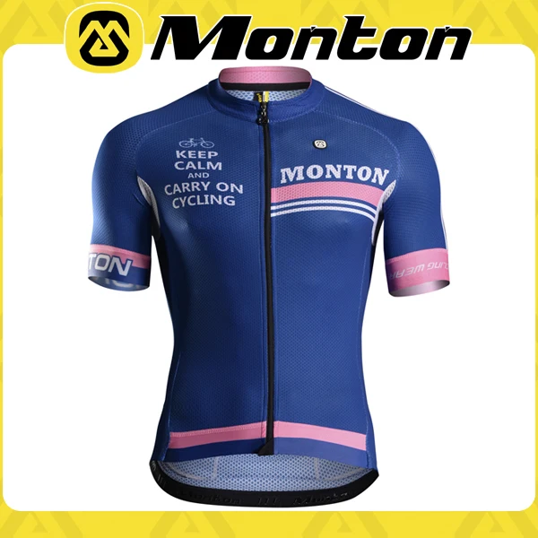 Dark blue cycling bib short sleeve set for men Monton 2015 new bike gear