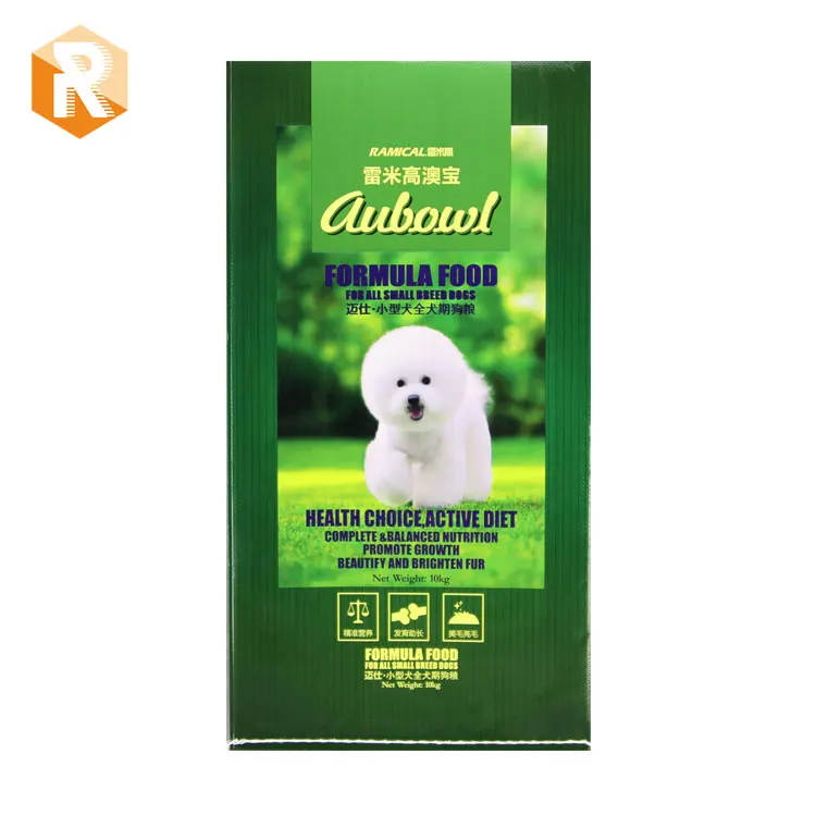 
Plastic bag for dog food packaging, animals feed bags and pet food bags 