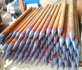 Residential Foundation Repair Helical Piers Round Shaft Ground Residential Foundation Repair Helical Piers Round Shaft Ground Pile