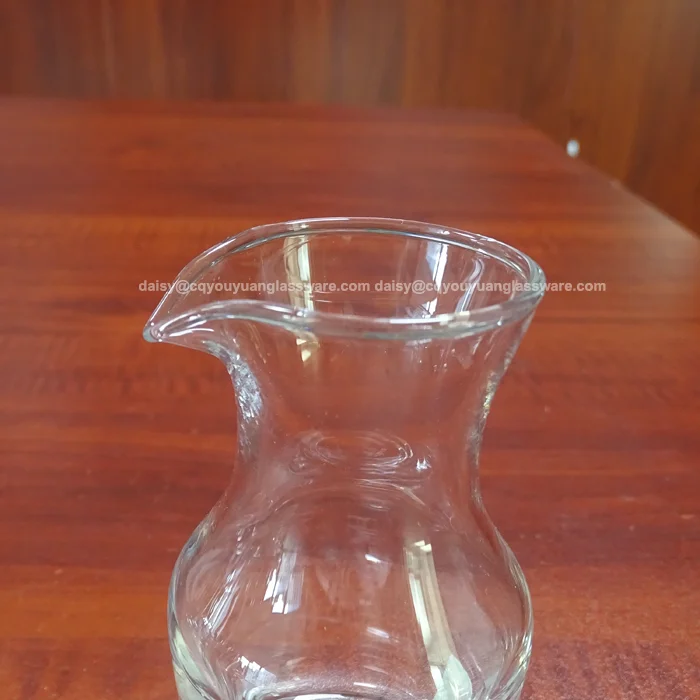 3.3oz clear glass liquor decanter blown