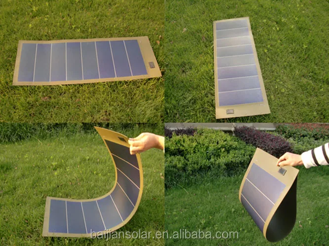 Flexible solar panel in amorphous cells solar blanket in RED