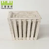 square stone color wood garden pot for flower set three with free sample