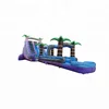 Tropical Long Forest Theme Inflatable Water Slide With Pool