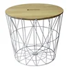Modern simple design wrought iron wire side table