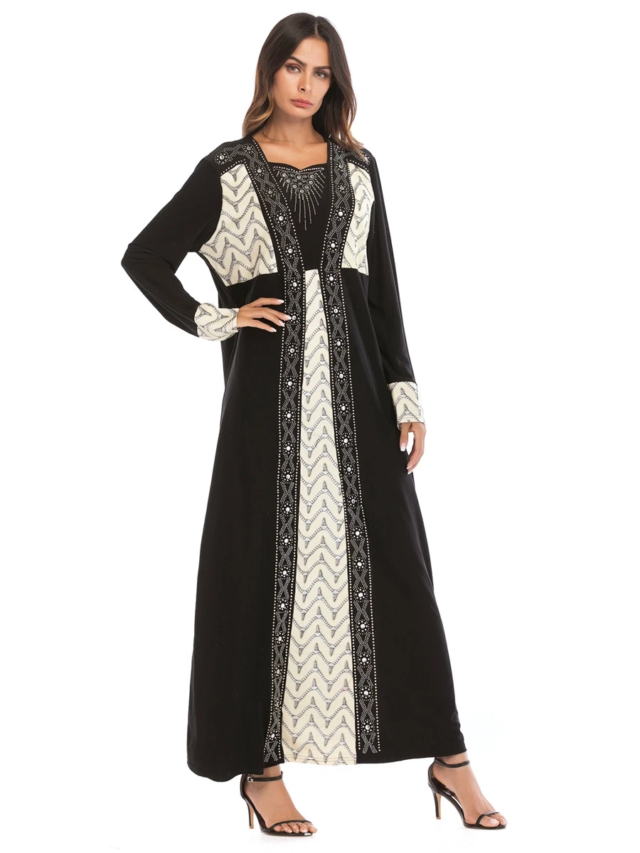 long open front abaya
