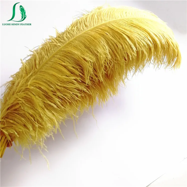 Artificial Ostrich Feathers Gold Plumes Carnival Ostrich Feathers For ...