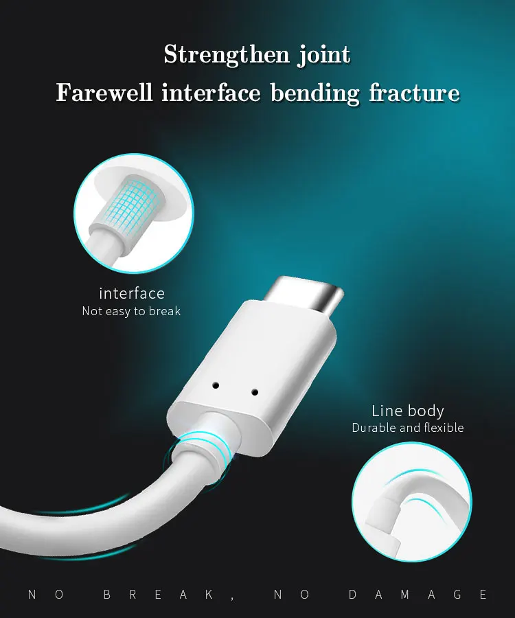 Focuses Stock 1m USB Data Cable Type c Round 5V/2.4A PVC 3FT USB Fast Charger Cable for Samsung - ANKUX.COM