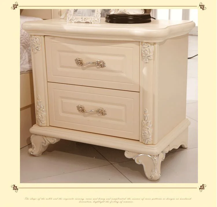 high quality bed Fashion European French Carved bed nightstands p10143