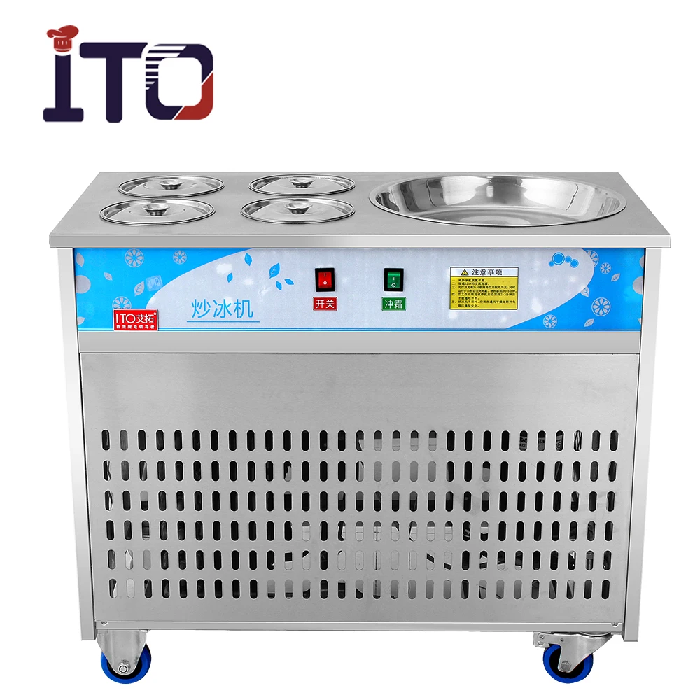 Ri030 Fry Ice Cream Machine With 1 Pan And 4 Cooling Buckets Buy Fry
