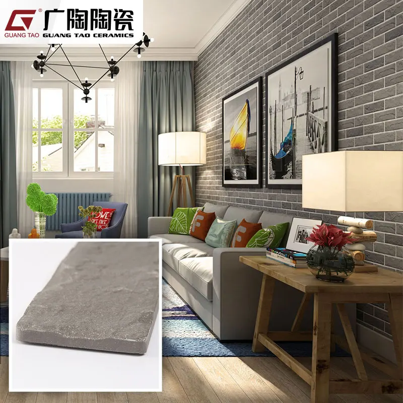 Bangladesh Living Room Grey Brick Rough Stone Interior ...