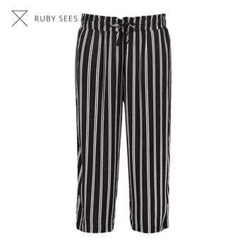 black and white striped pants womens