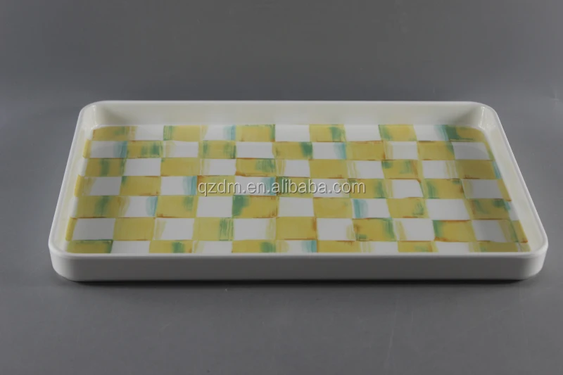 Tartan design 15.5" Melamine Serving tary ,Tea tray