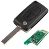 CE0536 Model HU83 VA2 Blade 433MHZ ID46 2 Buttons Remote Folding Car Key For Peugeot 307 308 408