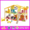 2015 new wooden doll house for girls,popular kids wooden doll house,hot sale high quality wooden doll house for boys W06A057-1