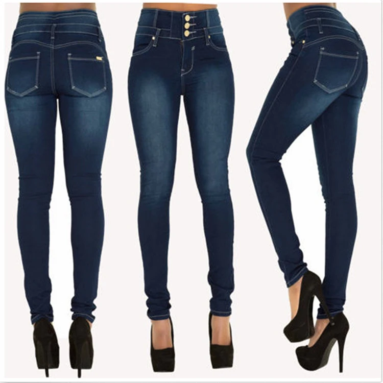 New Arrival Women Skinny Jeans High Waist Design Plus Size Fashion ...