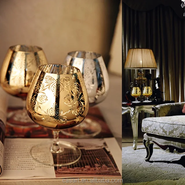 colored brandy glass