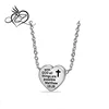 Loordon Matthew 19:26 With God All Things Are Possible Heart Bead Pendant Necklace Religious Inspirational Jewelry