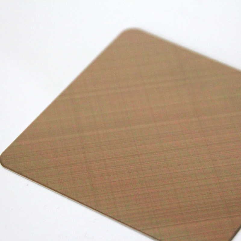Astm 201 304 316 Hairline Mild PVD Color Stainless Steel Metal Wall Sheet Mill Edge