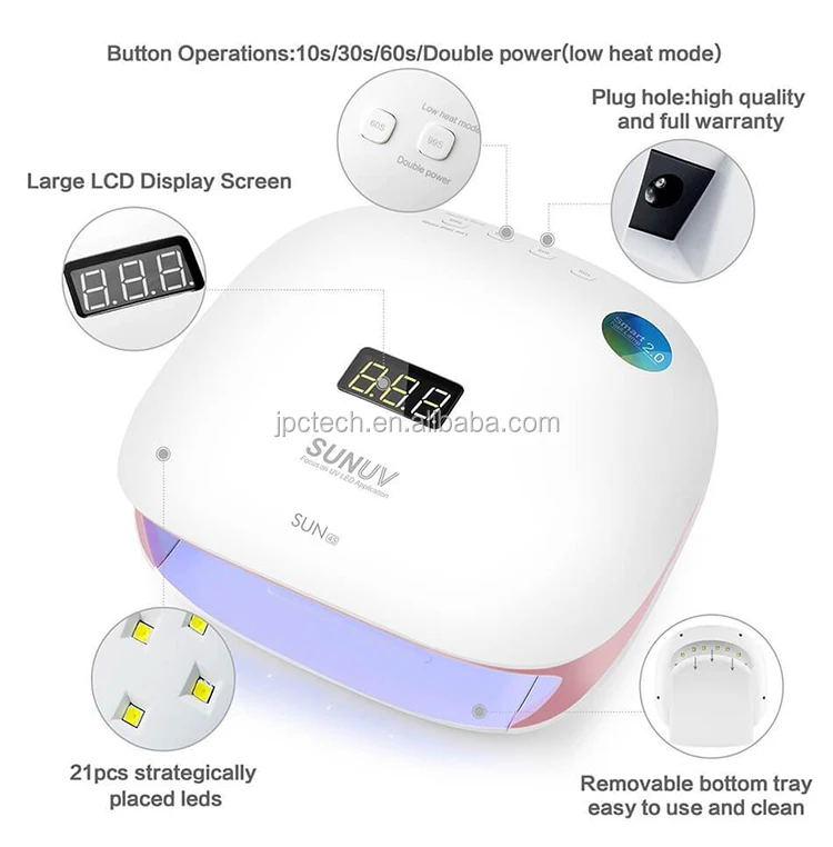 Wholesale SUNUV SUN4S 48W led Uv Nail Polish Lamp For Gel