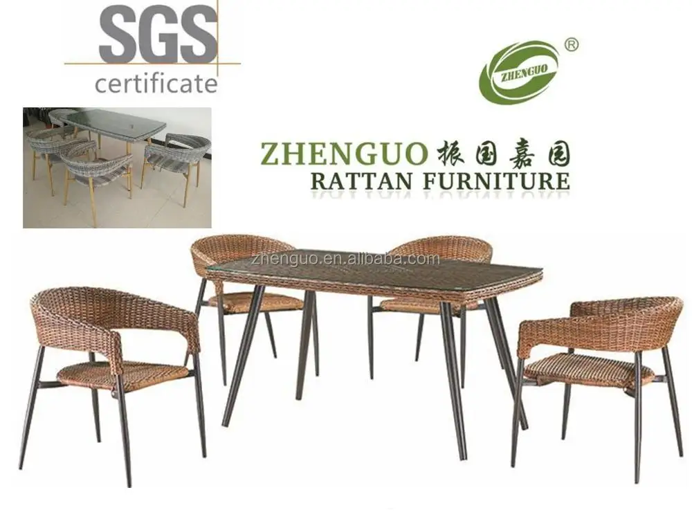 Made In China Handweaved Garden Rattan Furniture Price Dining Table
