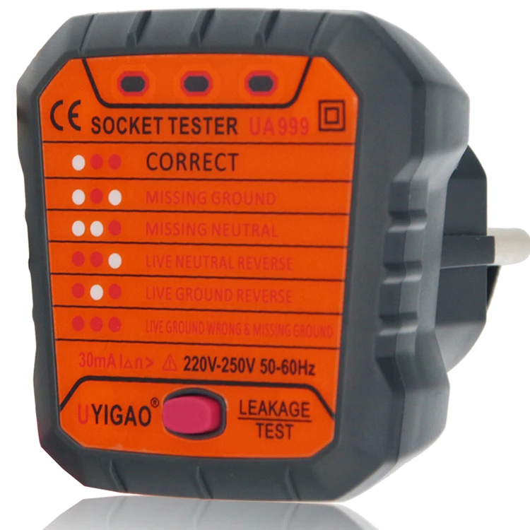Power Socket Tester Wall EU US Plug Circuit Polarity Voltage Automatic Detector 